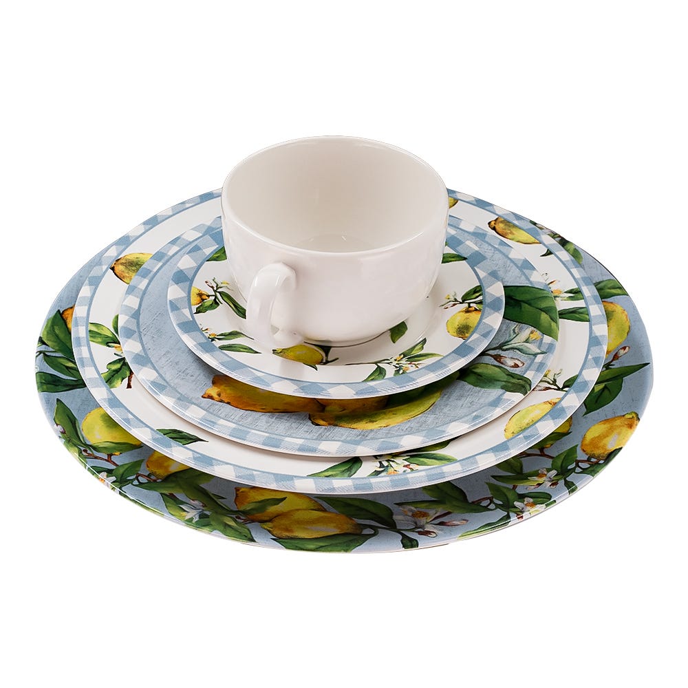 Vajilla de cerámica de 20 piezas Amalfitana Alleanza