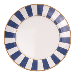 Plato base de cerámica de 33.8 cm Stripe Azul Alleanza