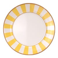 Plato base de cerámica 33.8 cm Stripe Amarilla Alleanza