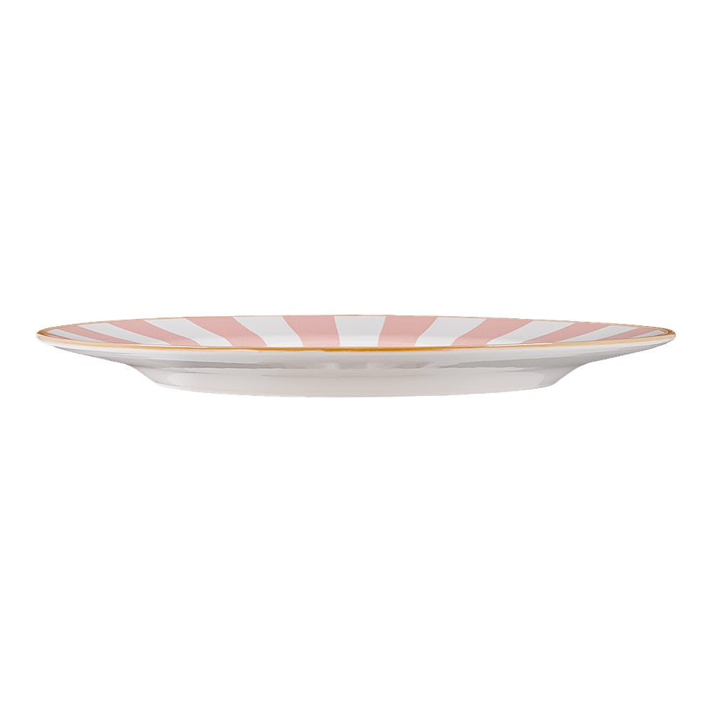 Plato base de cerámica de 33.8 cm Stripe Rosa Alleanza
