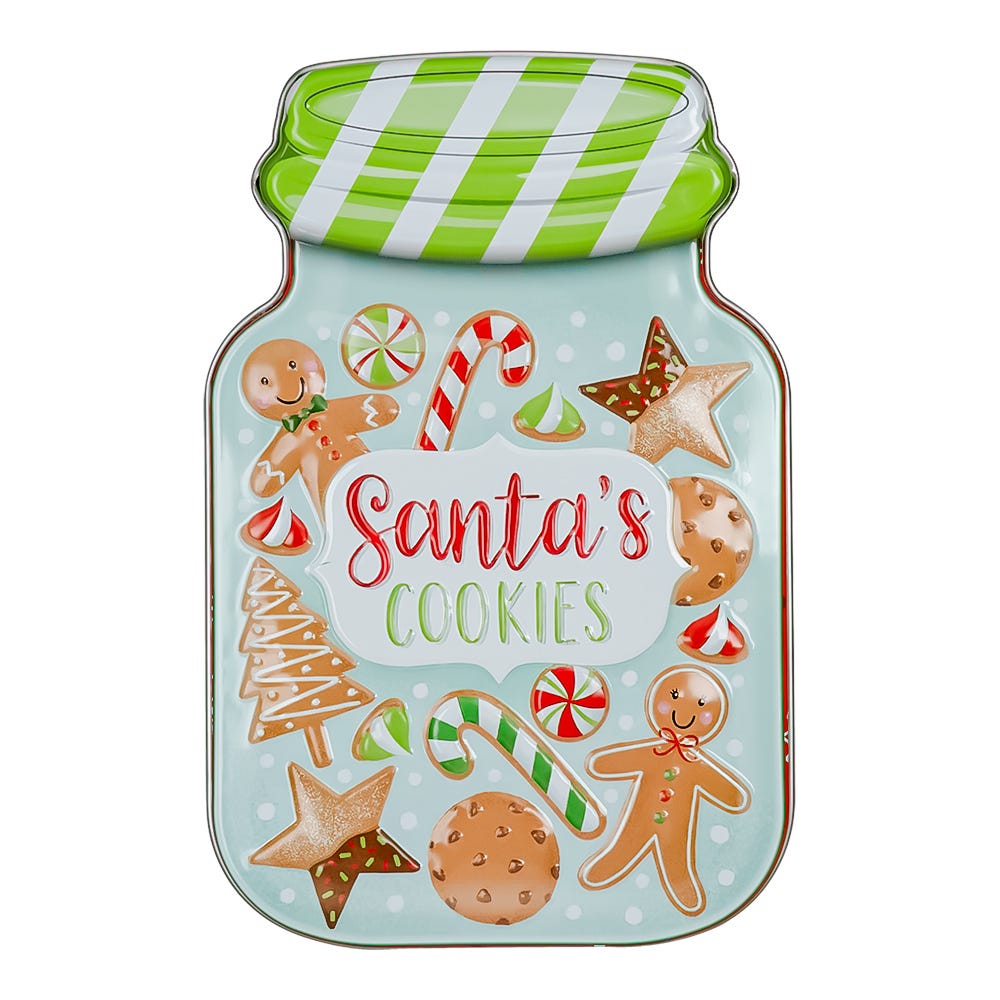 Lata para galletas decorada en forma de frasco varios diseños XK0209 Home Sweet Home