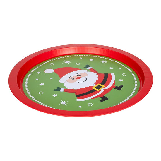 Bandeja de metal redonda navideña 31.9 cm varios diseños XM4872 Home Sweet Home – vista 4