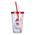 Vaso con popote y tapa decorado navideño 620 ml varios diseños XK0013 Home Sweet Home