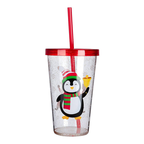 Vaso con popote y tapa decorado navideño 620 ml varios diseños XK0013 Home Sweet Home – vista 4