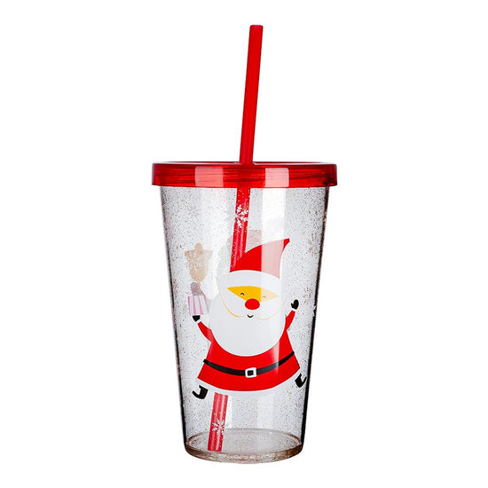 Vaso con popote y tapa decorado navideño 620 ml varios diseños XK0013 Home Sweet Home – vista 5
