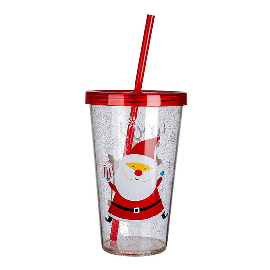 Vaso con popote y tapa decorado navideño 620 ml varios diseños XK0013 Home Sweet Home – vista 7