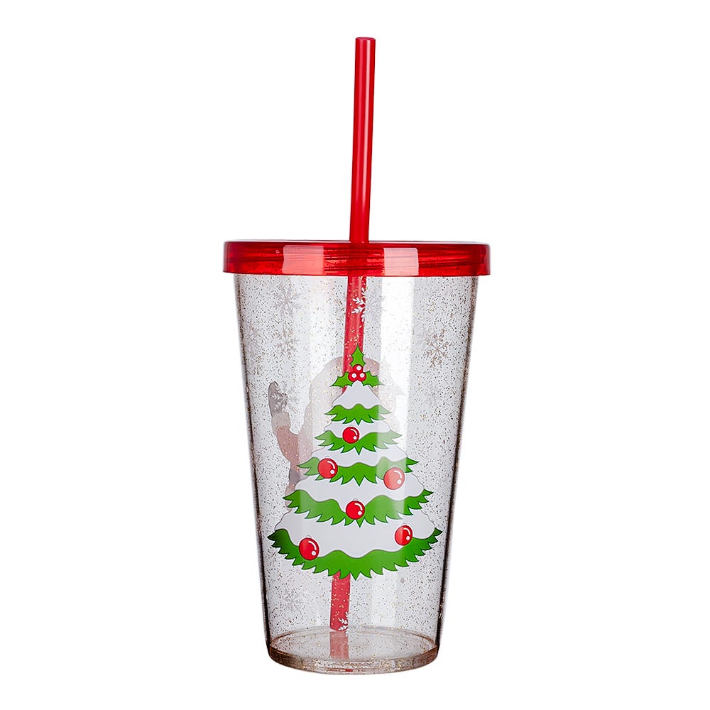 Vaso con popote y tapa decorado navideño 620 ml varios diseños XK0013 Home Sweet Home – vista 8