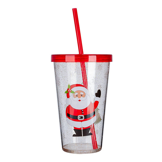 Vaso con popote y tapa decorado navideño 620 ml varios diseños XK0013 Home Sweet Home – vista 9