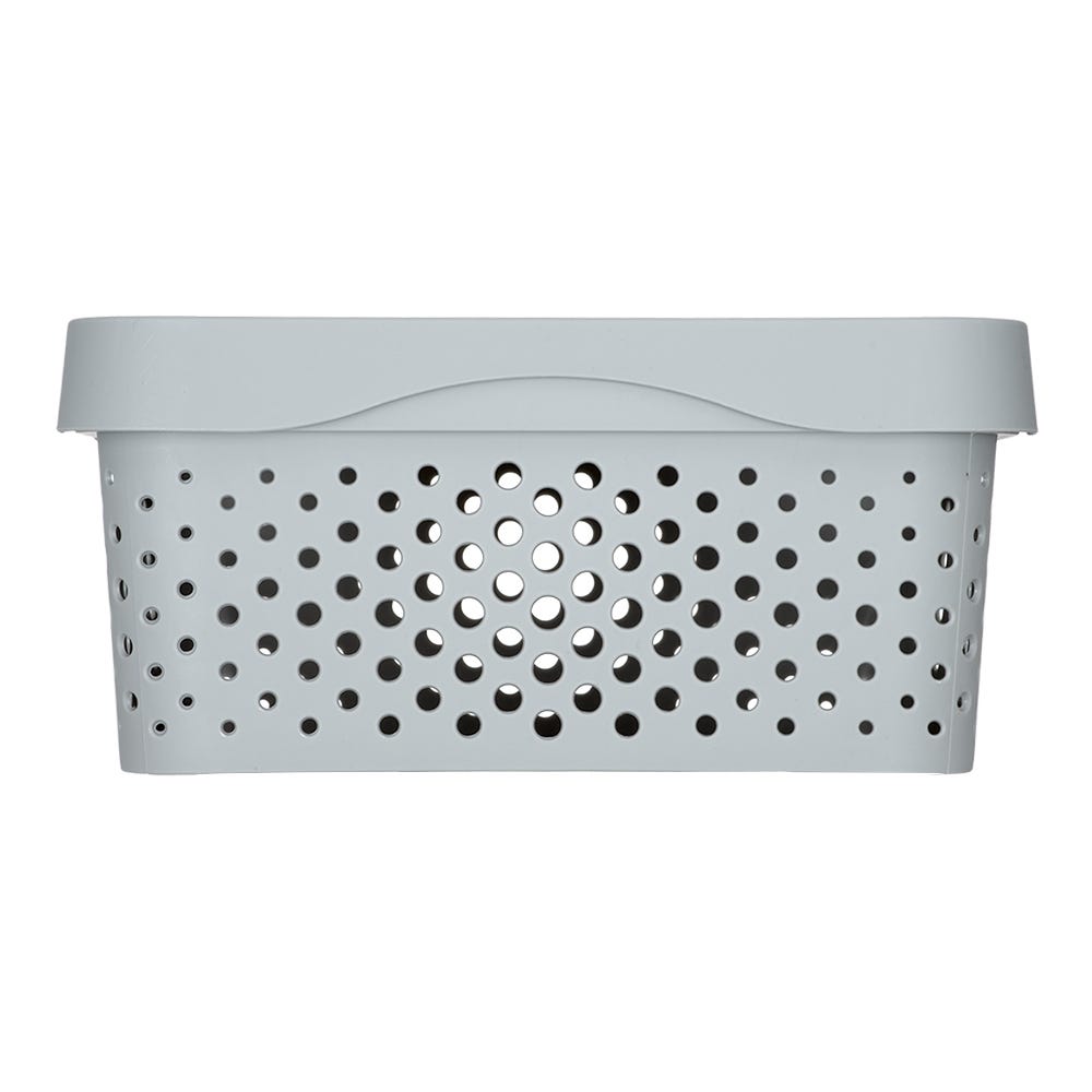 Canasta de plástico con tapa para almacenamiento US3309 Home Sweet Home