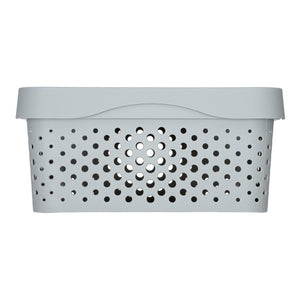 Canasta de plástico con tapa para almacenamiento US3309 Home Sweet Home