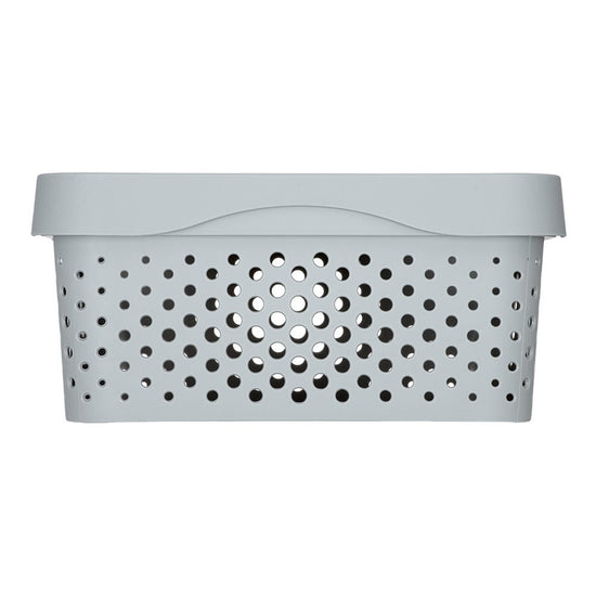 Canasta de plástico con tapa para almacenamiento US3309 Home Sweet Home