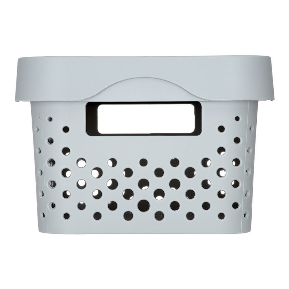 Canasta de plástico con tapa para almacenamiento US3309 Home Sweet Home