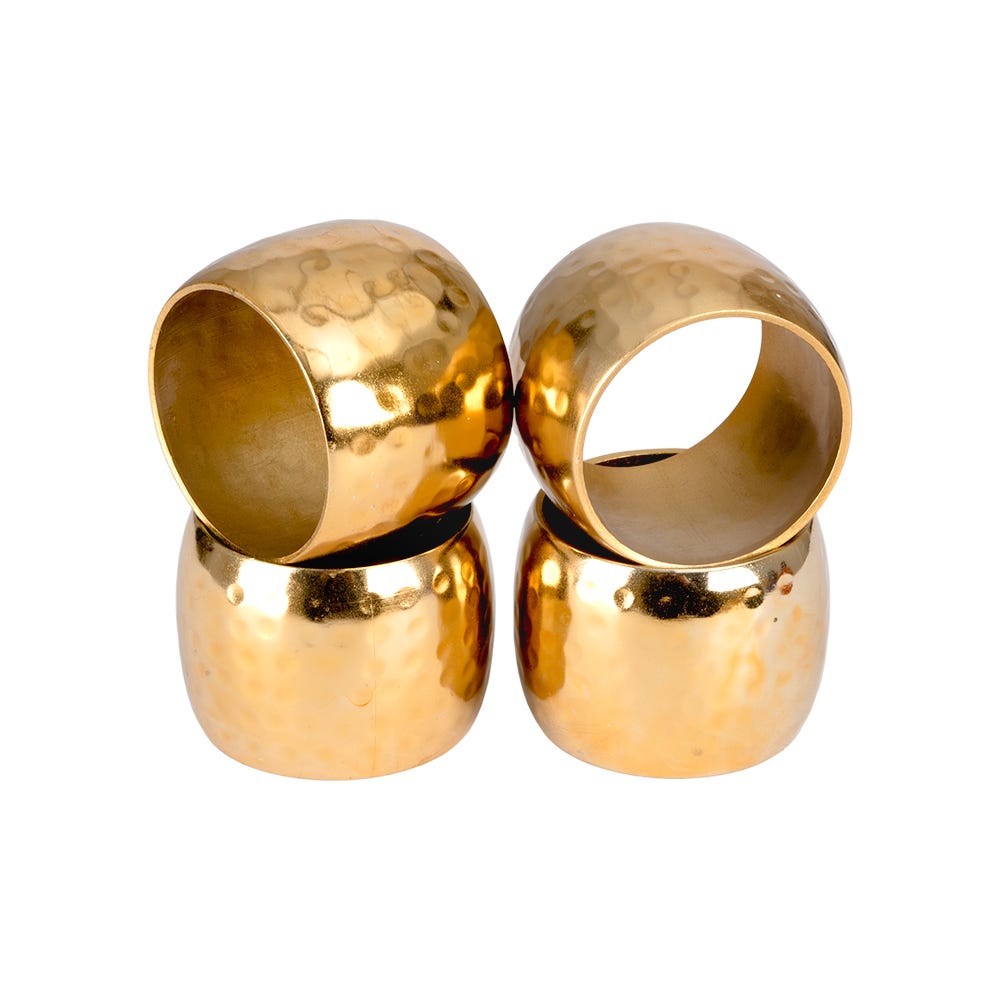 Juego de 4 anillos para servilletas de aluminio UNIALS7 Home Sweet Home