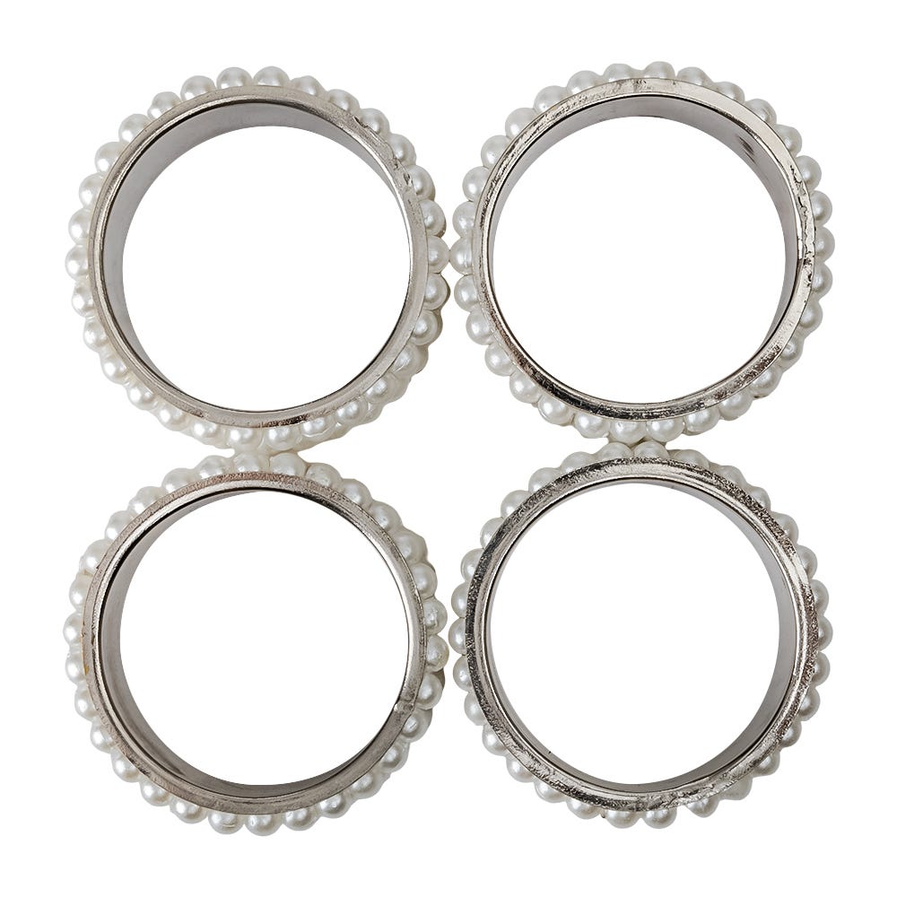 Juego de 4 anillos para servilletas de aluminio UNIALS9 Home Sweet Home