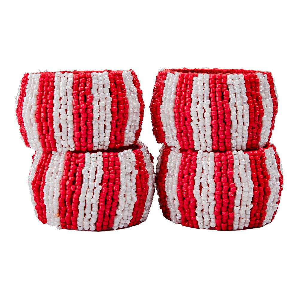Juego de 4 anillos para servilletas con chaquiras UNIALS10 Home Sweet Home