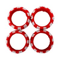Juego de 4 anillos para servilletas con chaquiras UNIALS10 Home Sweet Home