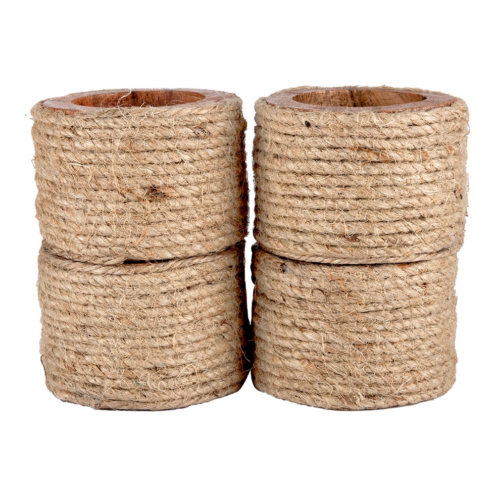 Juego de 4 anillos para servilletas de madera UNIALS14 Home Sweet Home