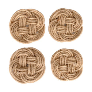 Juego de 4 portavasos de yute UNIALS17 Home Sweet Home