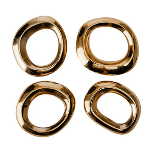 Juego de 4 anillos para servilletas de aluminio AHD-52485 Home Sweet Home