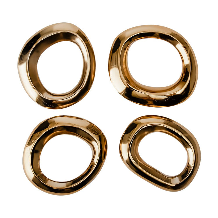 Juego de 4 anillos para servilletas de aluminio AHD-52485 Home Sweet Home
