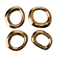 Juego de 4 anillos para servilletas de aluminio AHD-52485 Home Sweet Home