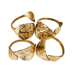 Juego de 4 anillos para servilletas de aluminio AHD-52486 Home Sweet Home