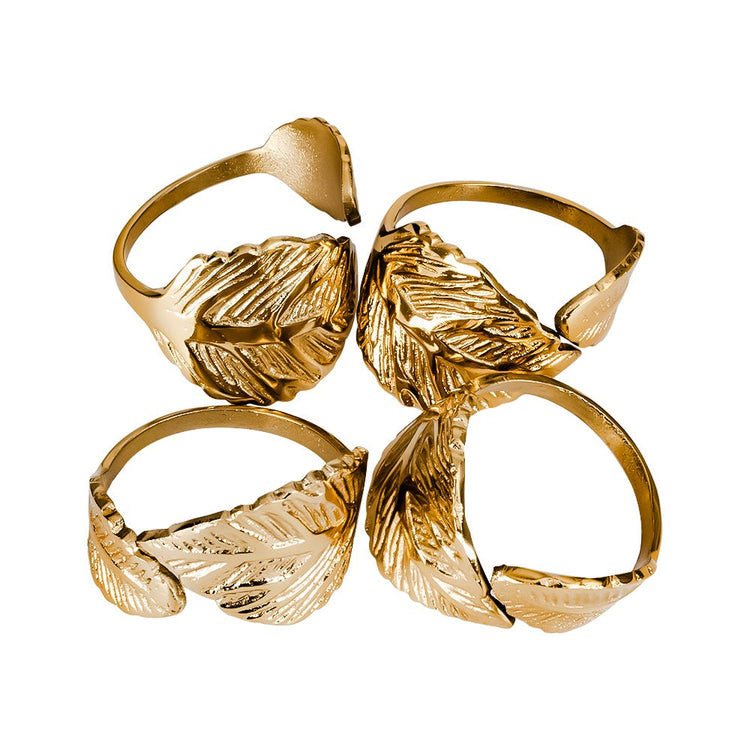 Juego de 4 anillos para servilletas de aluminio AHD-52486 Home Sweet Home