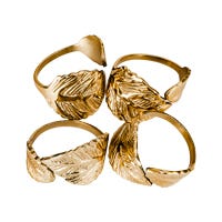 Juego de 4 anillos para servilletas de aluminio AHD-52486 Home Sweet Home
