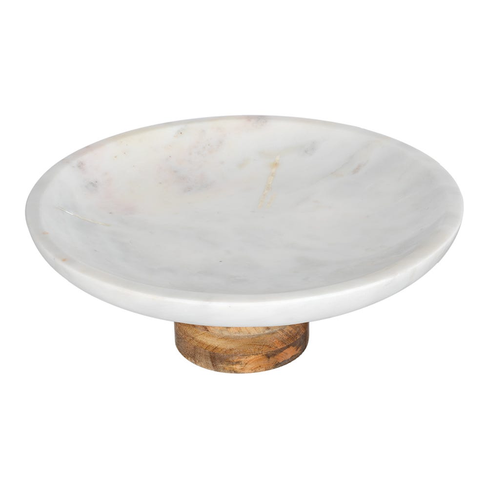 Base para pastel de mármol con madera UNIALS33 Home Sweet Home