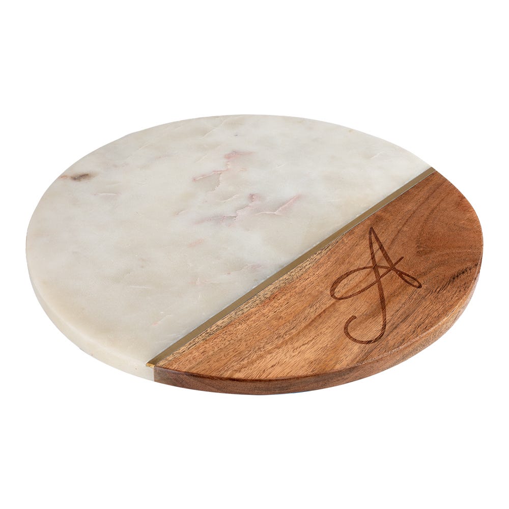 Juego de tabla de mármol con madera y 2 utensilios para servir AD24-3006B Home Sweet Home