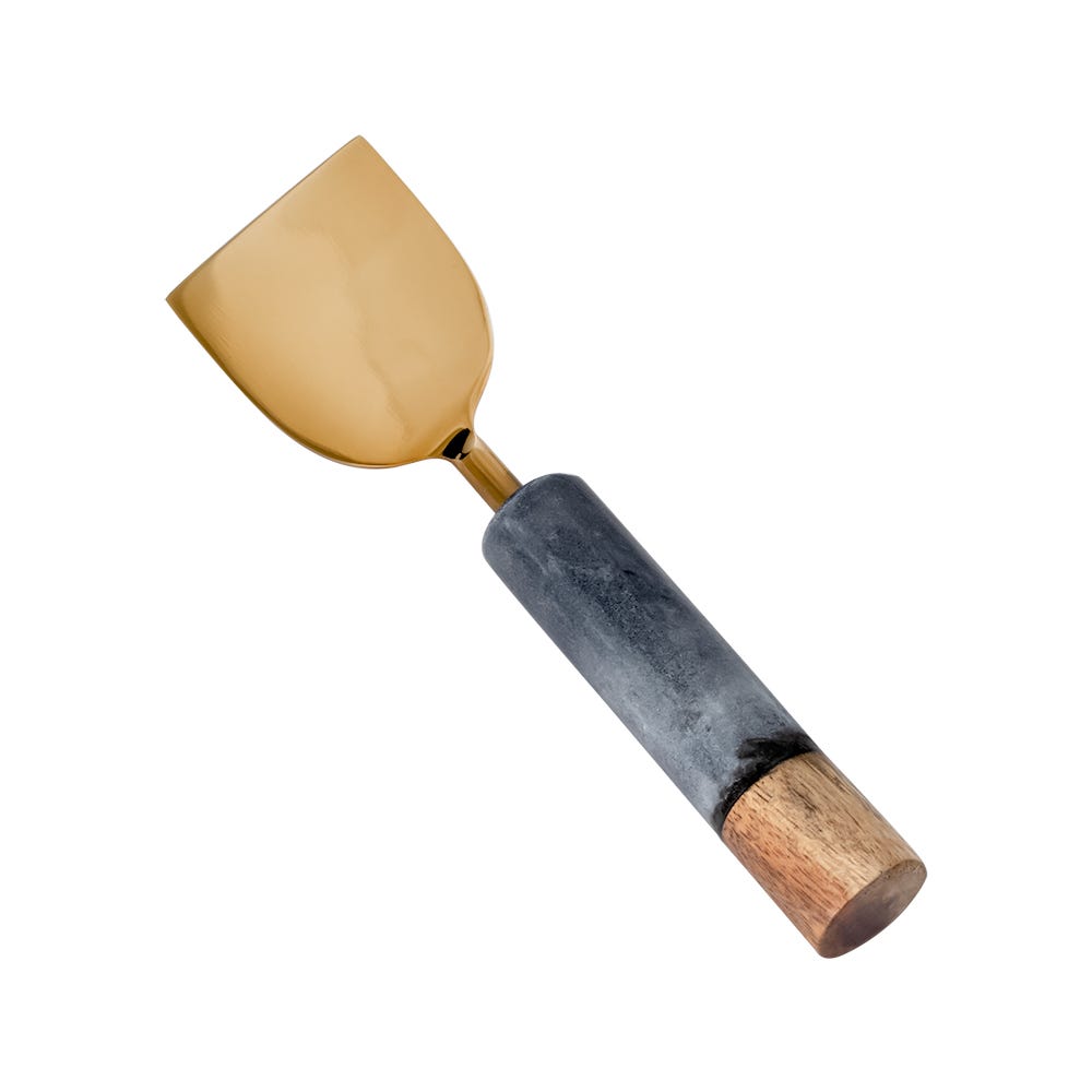 Juego de tabla de mármol con madera y 2 utensilios para servir AD24-3001B Home Sweet Home