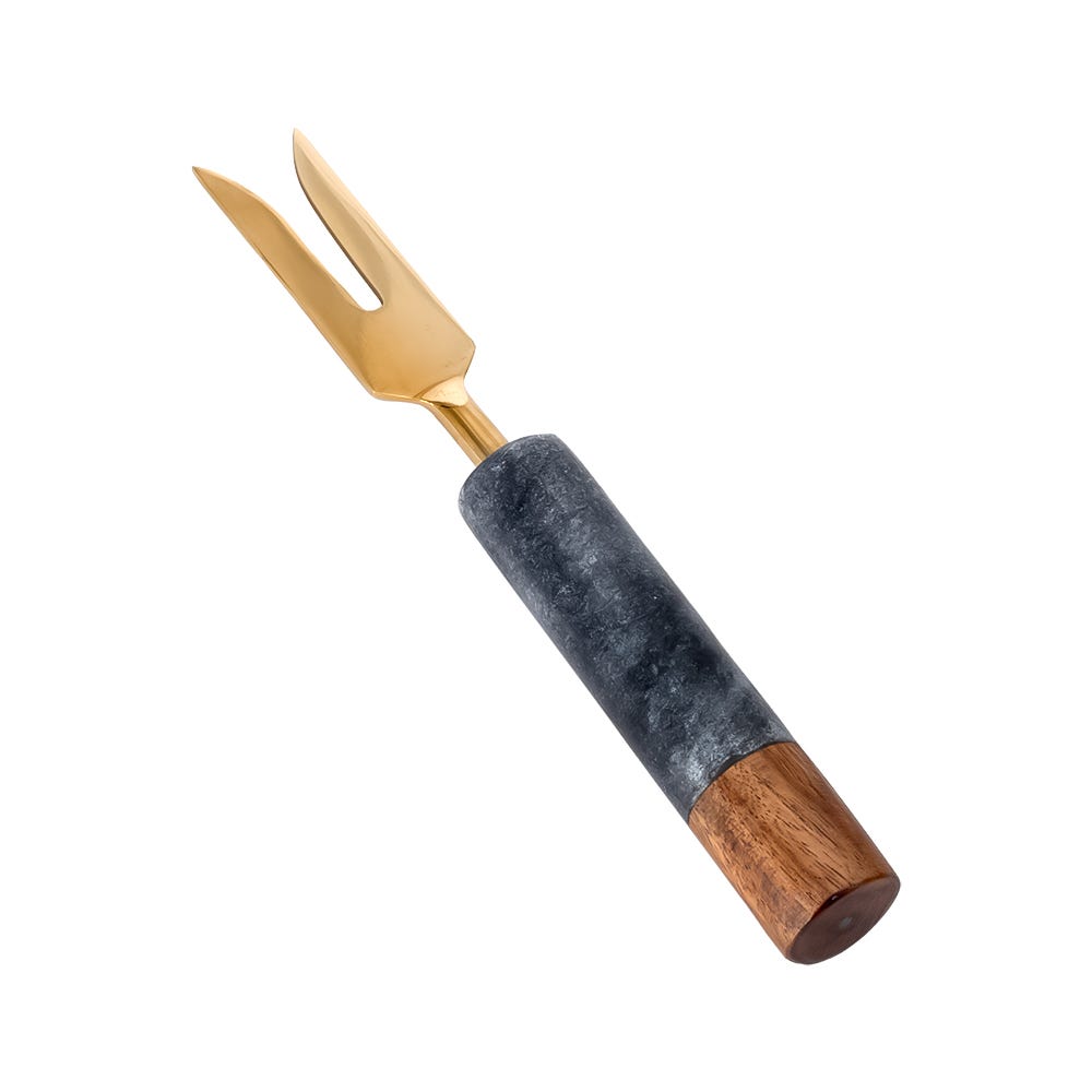 Juego de tabla de mármol con madera y 2 utensilios para servir AD24-3001B Home Sweet Home