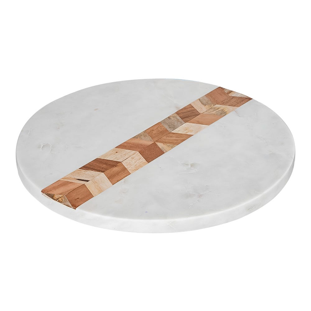 Tabla para quesos de mármol con madera AD24-3017 Home Sweet Home