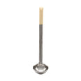 Cucharón de acero inoxidable con mango marfil 3 oz
