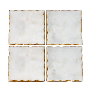 Juego de 4 porta vasos de mármol AD24-CR-3037 Home Sweet Home