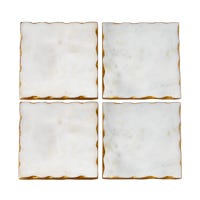 Juego de 4 porta vasos de mármol AD24-CR-3037 Home Sweet Home