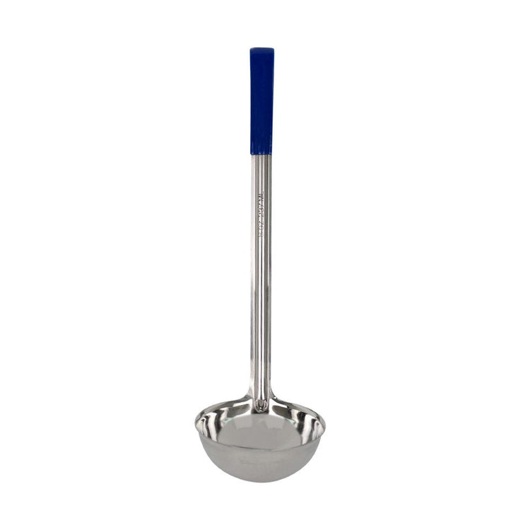 Cucharón de acero inoxidable con mango azul 8 oz CP-I T 8 BL Qualité Premium
