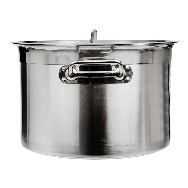 Olla baja con tapa de acero inoxidable 14 L AS064 Qualité Premium