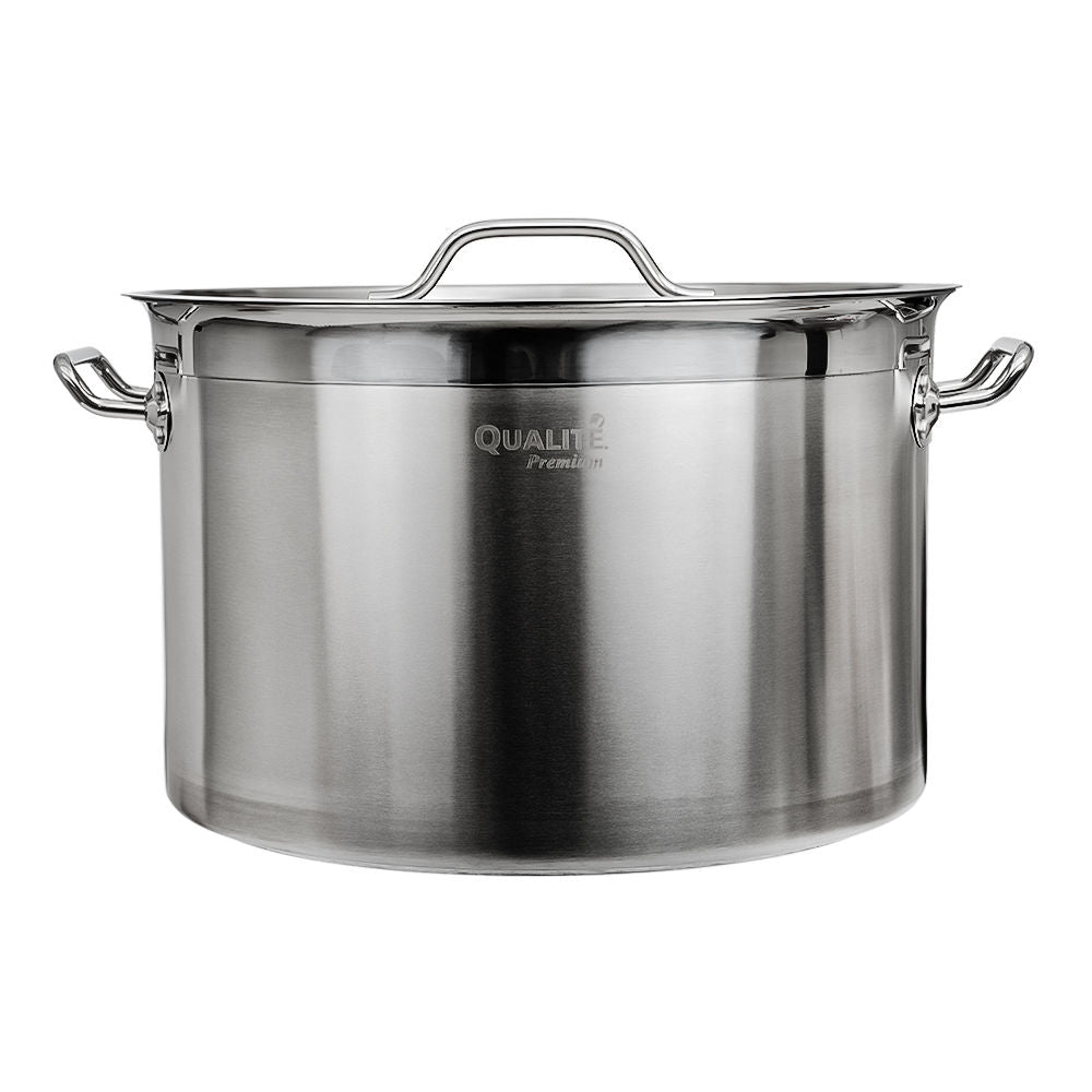 Olla baja con tapa de acero inoxidable 32 L AS065 Qualité Premium