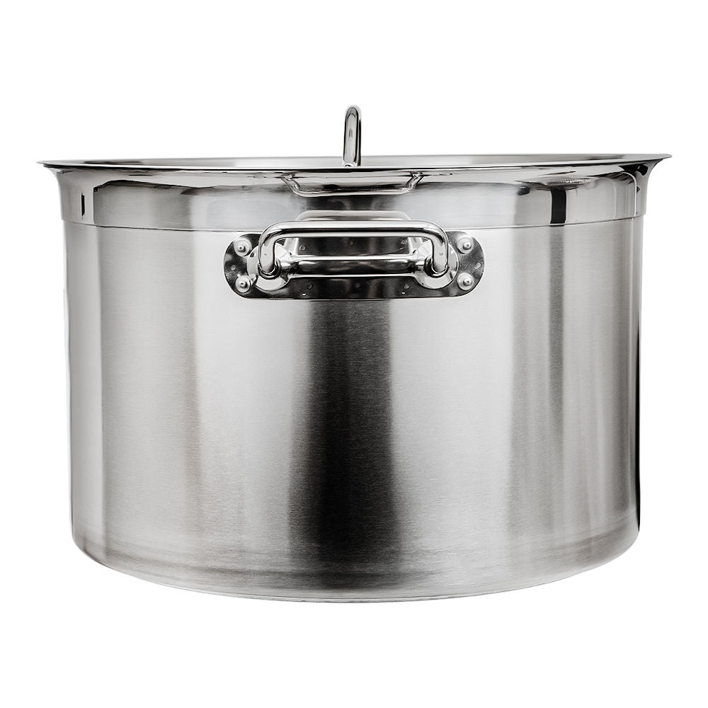 Olla baja con tapa de acero inoxidable 32 L AS065 Qualité Premium