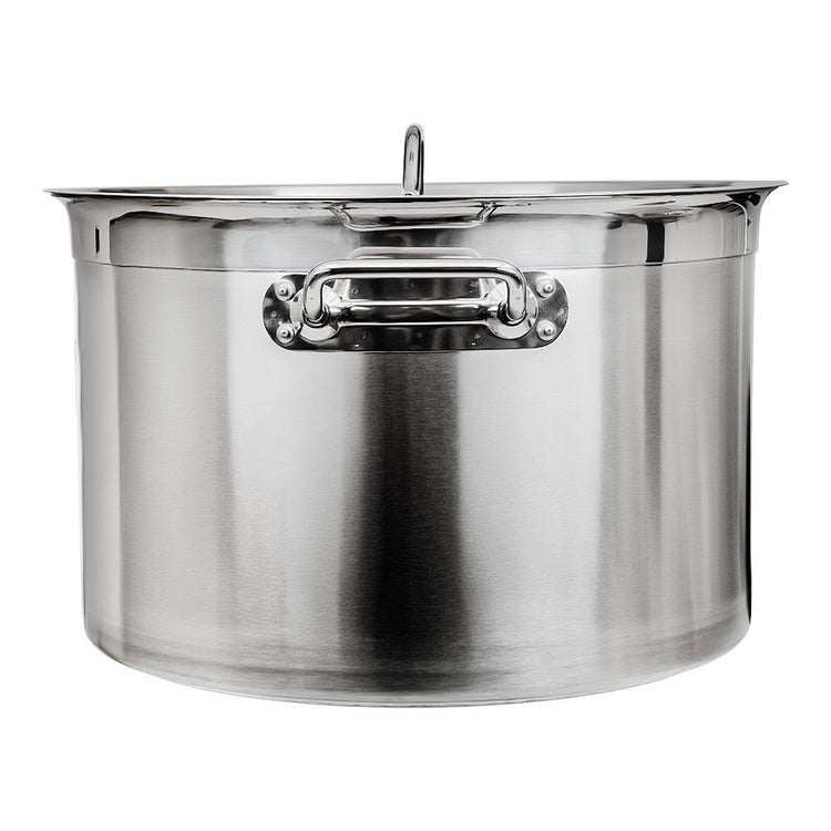 Olla baja con tapa de acero inoxidable 32 L AS065 Qualité Premium
