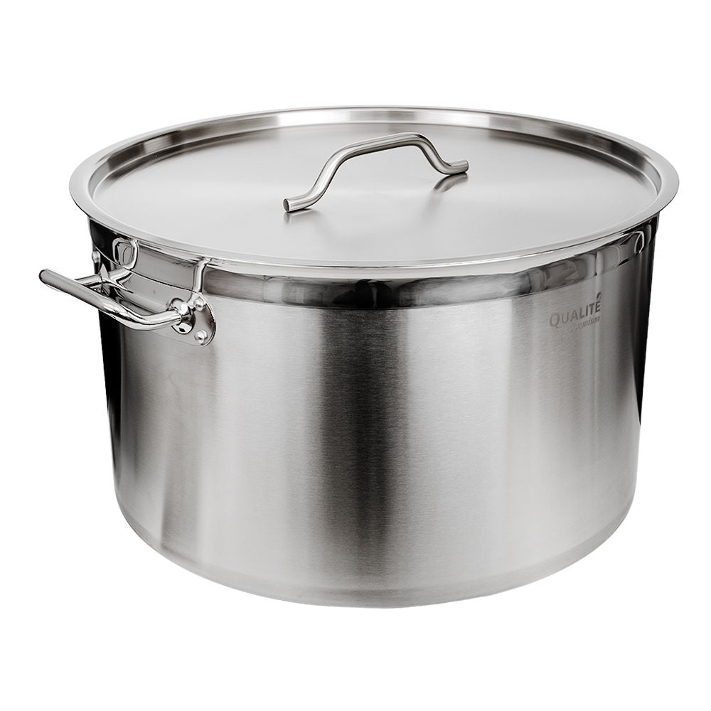 Olla baja con tapa de acero inoxidable 58 L AS066 Qualité Premium