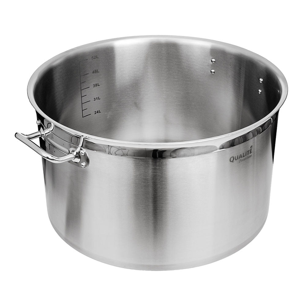 Olla baja con tapa de acero inoxidable 58 L AS066 Qualité Premium