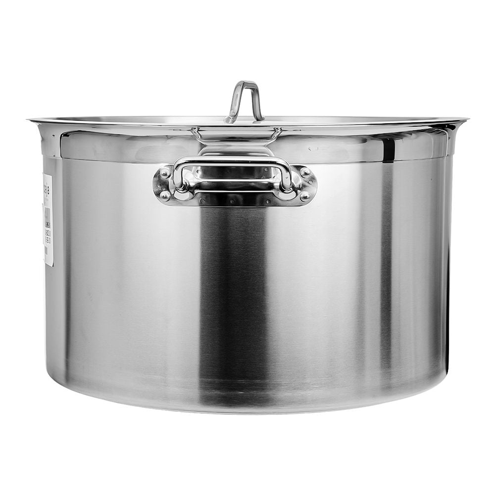Olla baja con tapa de acero inoxidable 23 L AS067 Qualité Premium