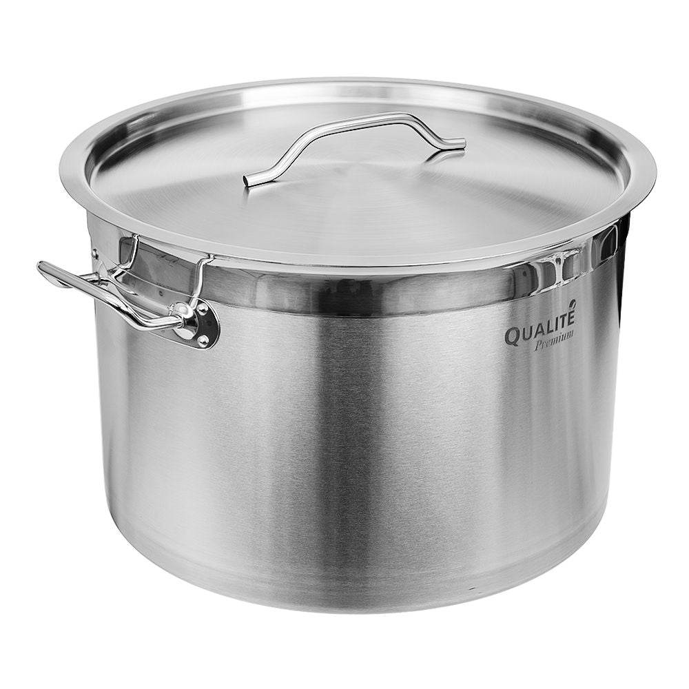 Olla baja con tapa de acero inoxidable 23 L AS067 Qualité Premium