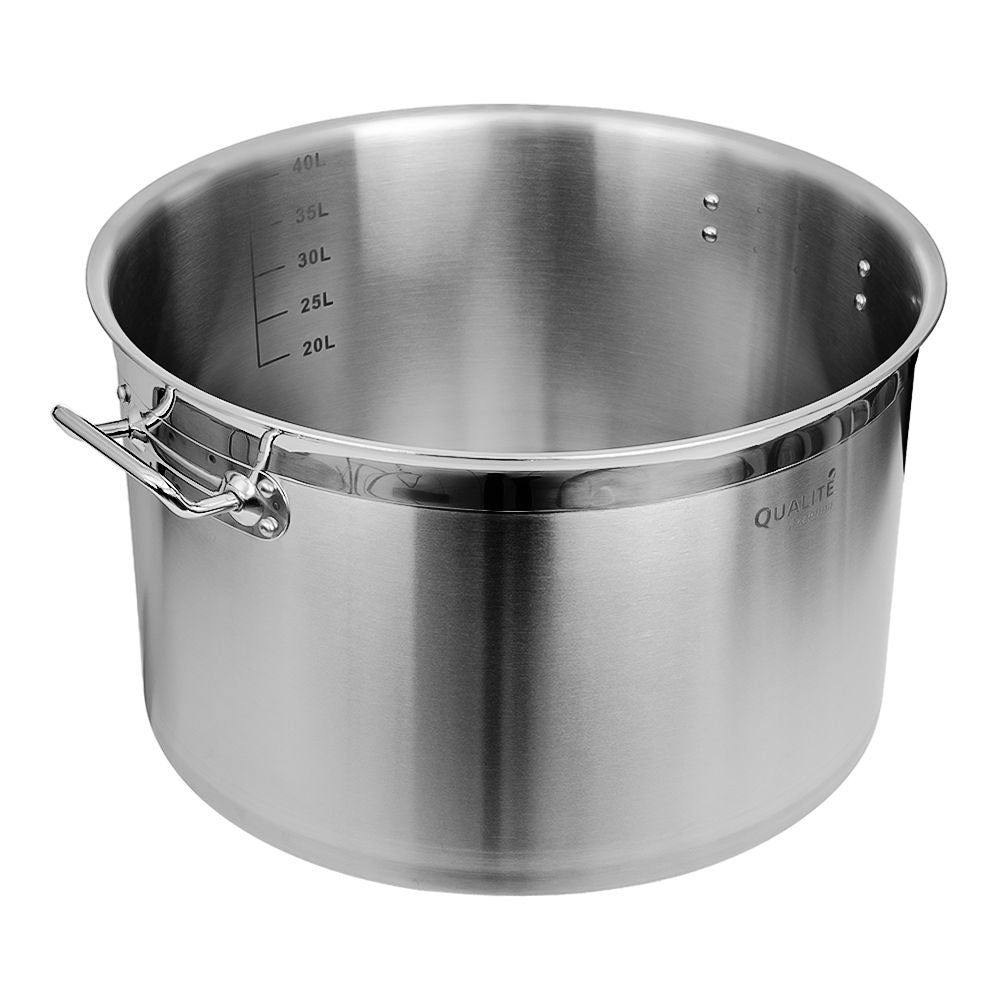 Olla baja con tapa de acero inoxidable 44 L AS068 Qualité Premium