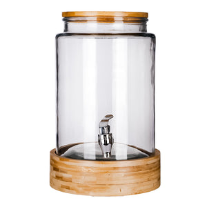 Despachador de agua de vidrio con base de bambú 6 litros A25187 Home Sweet Home