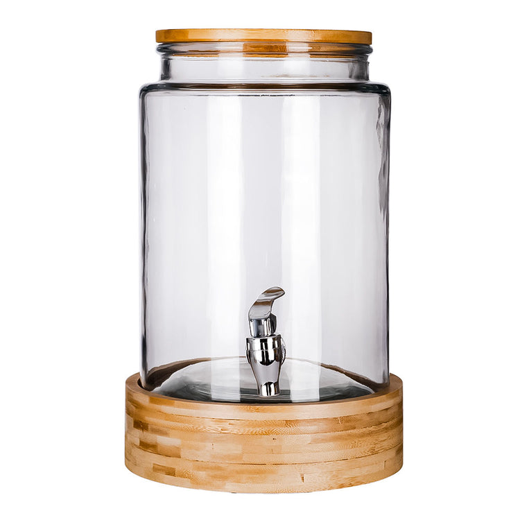 Despachador de agua de vidrio con base de bambú 6 litros A25187 Home Sweet Home