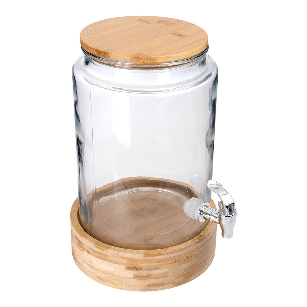Despachador de agua de vidrio con base de bambú 6 litros A25187 Home Sweet Home