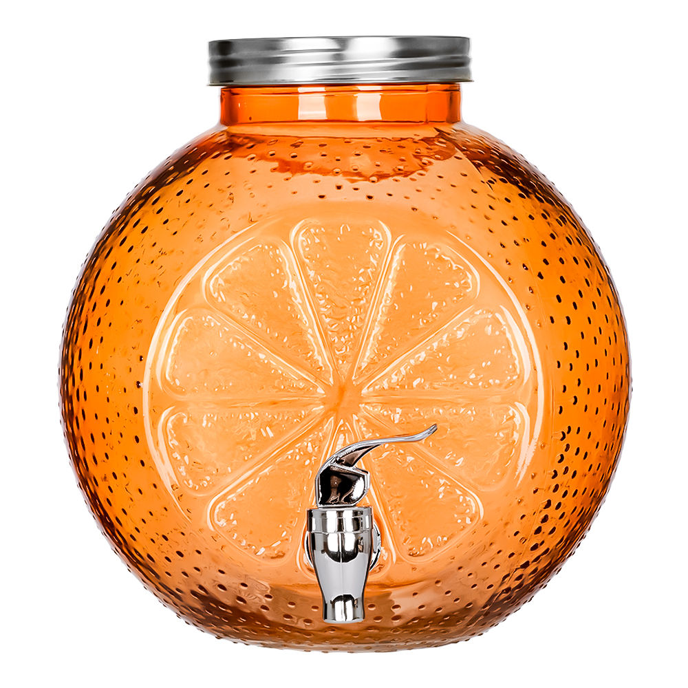 Dispensador de agua de vidrio 5 litros Naranja ATA5O Home Sweet Home